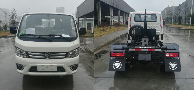 國(guó)六福田汽油鉤臂垃圾車（后雙輪）